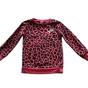 NIKE Girls Pink Leopard Sweatshirt 3T